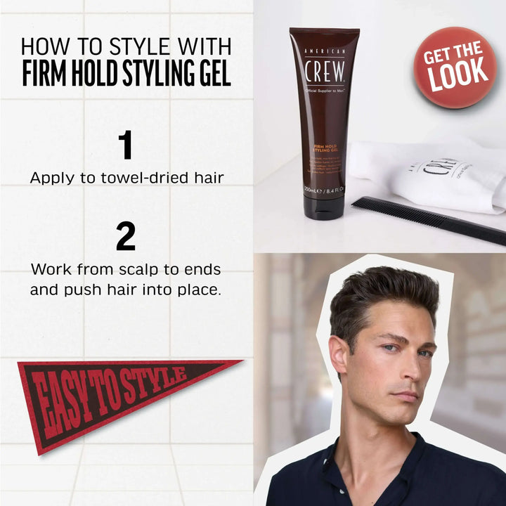 How to Use Firm Hold Styling Gel by American Crew