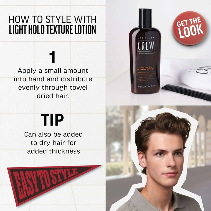 American Crew Light Hold Texture Lotion How-To-Use