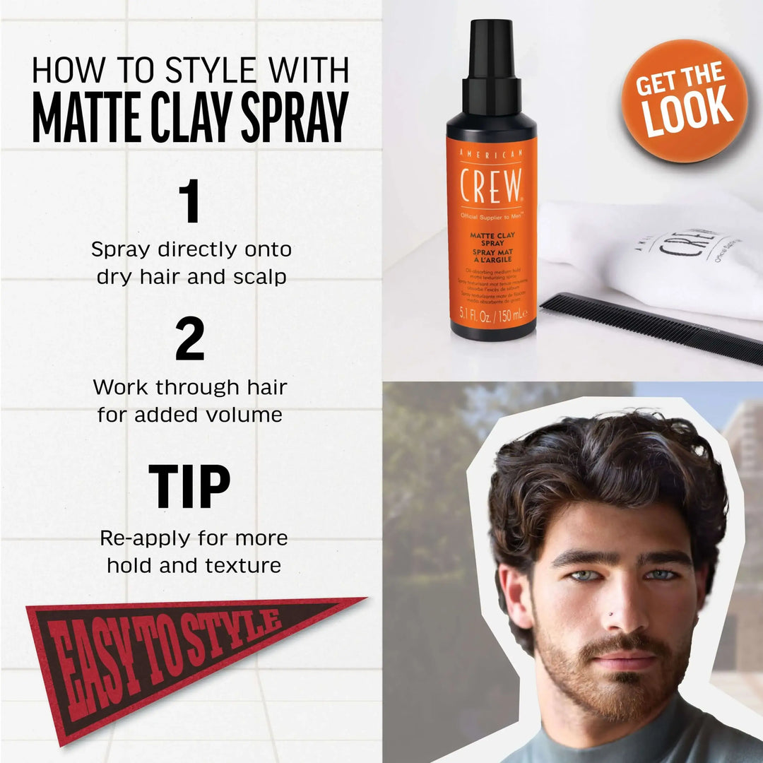 American Crew Matte Clay Spray How-To-Use