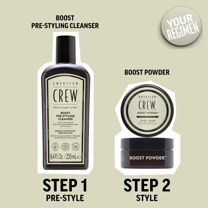 Boost Pre-Styling Cleanser Shampoo + Boost Powder Regimen