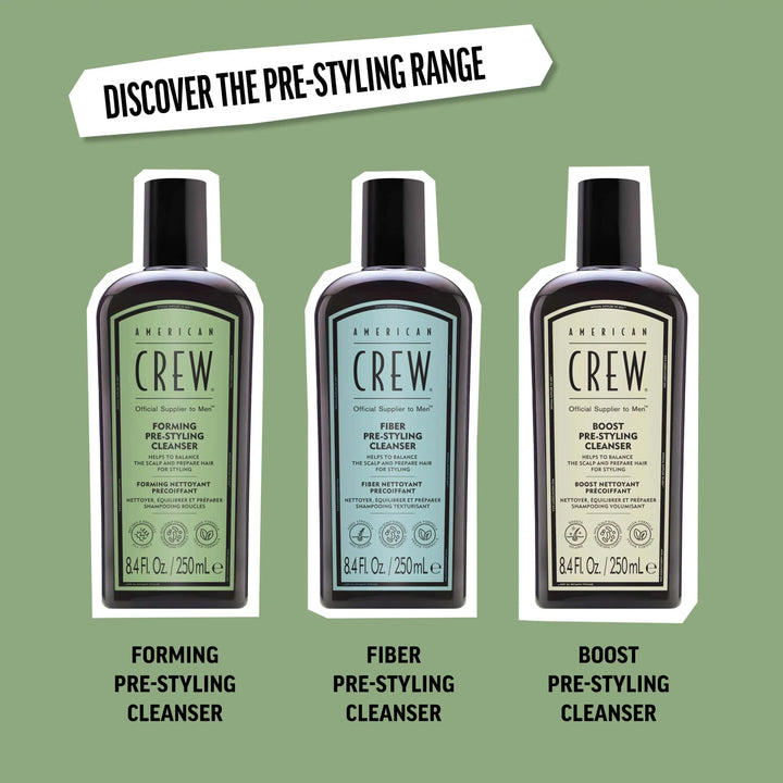 Range of American Crew Pre Styler Cleanser Shampoos